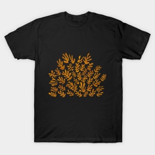 Gold and Black Leaves T-Shirt